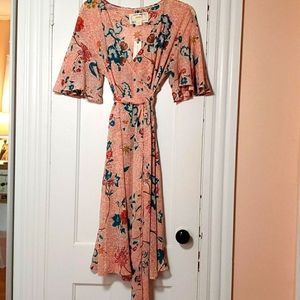Garden Girl Anthropologie Maeve kimono wrap dress small